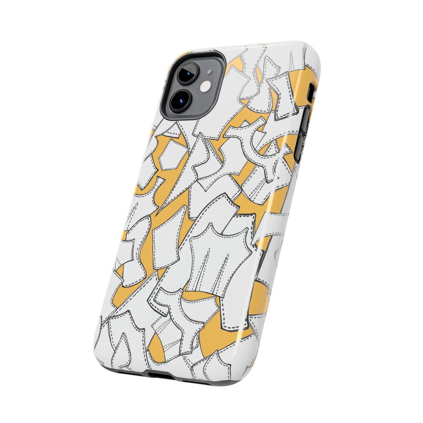 Pattern Pieces Yellow Phone Case