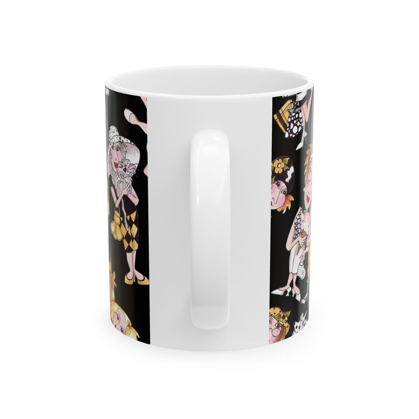 Bee Tossed Black Cup