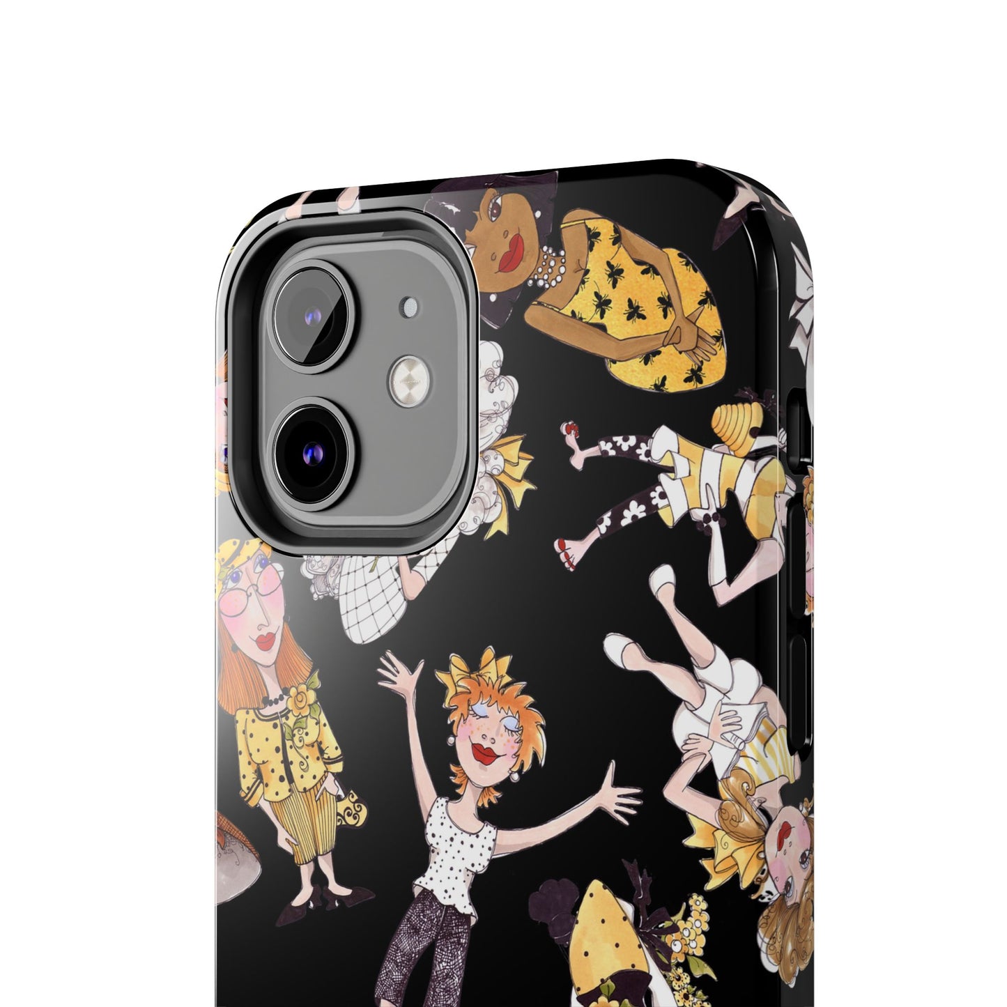 Bee Tossed Black Phone Case