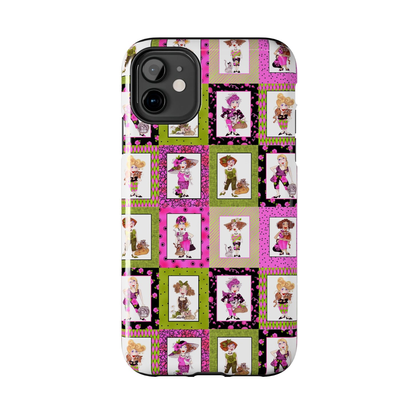 Cat Ladies Cerise Phone Case