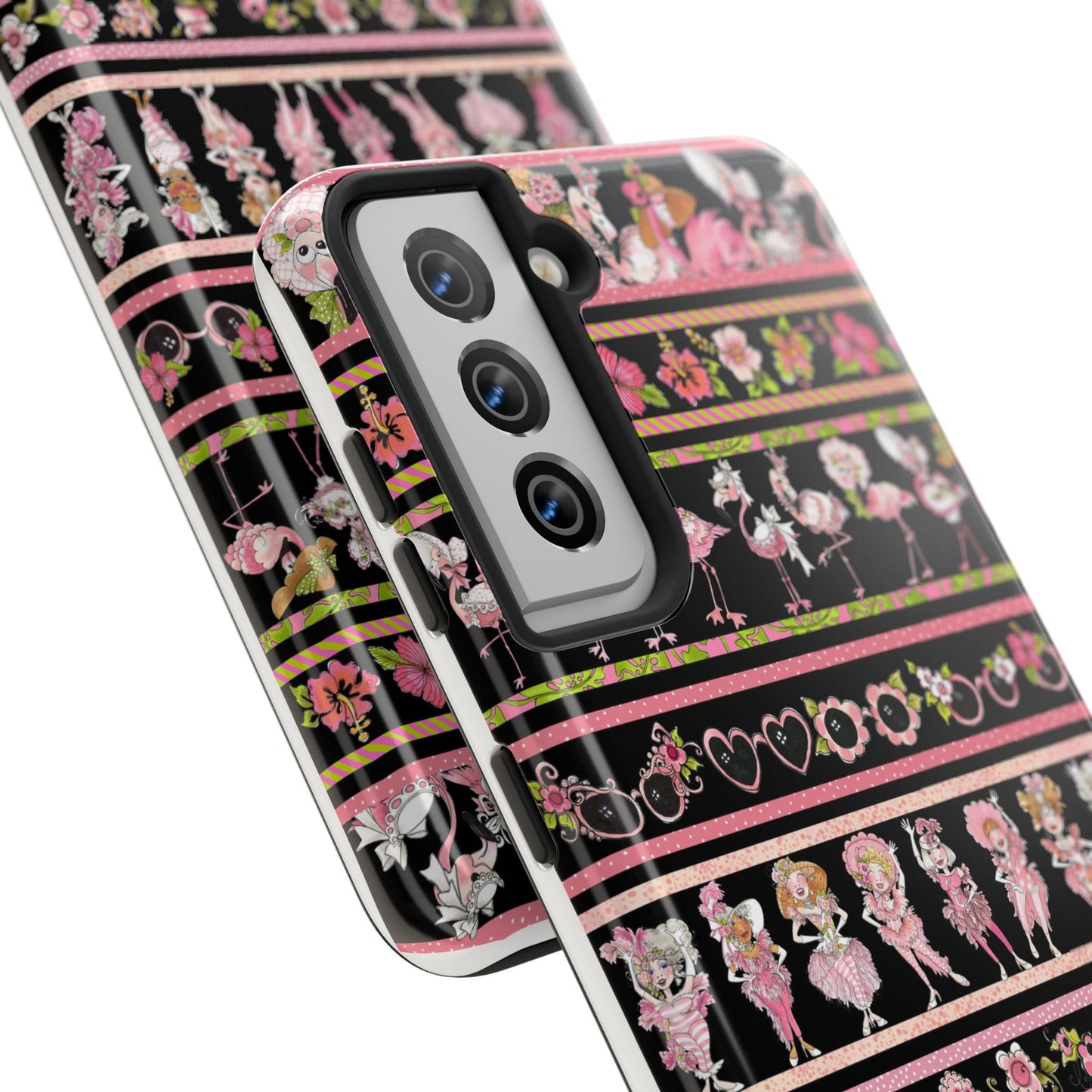 Flam Borders Black Phone Case