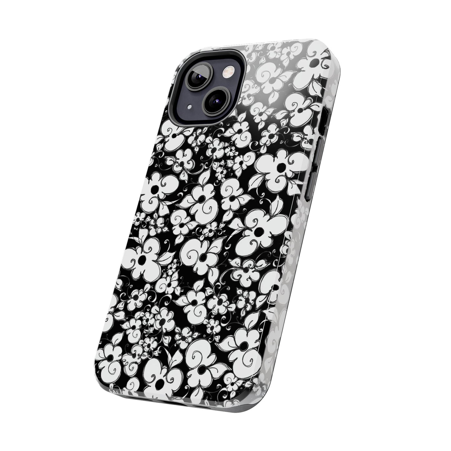 Dog Daisies Black Phone Case