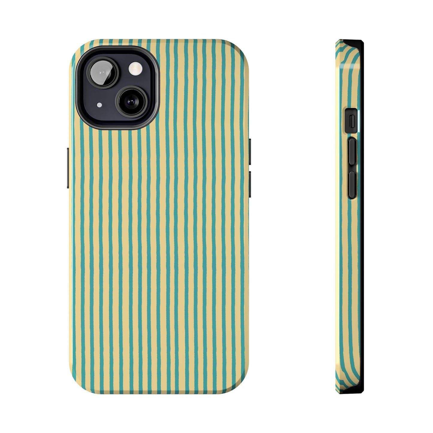 Stripe Yellow / Turquoise Phone Case