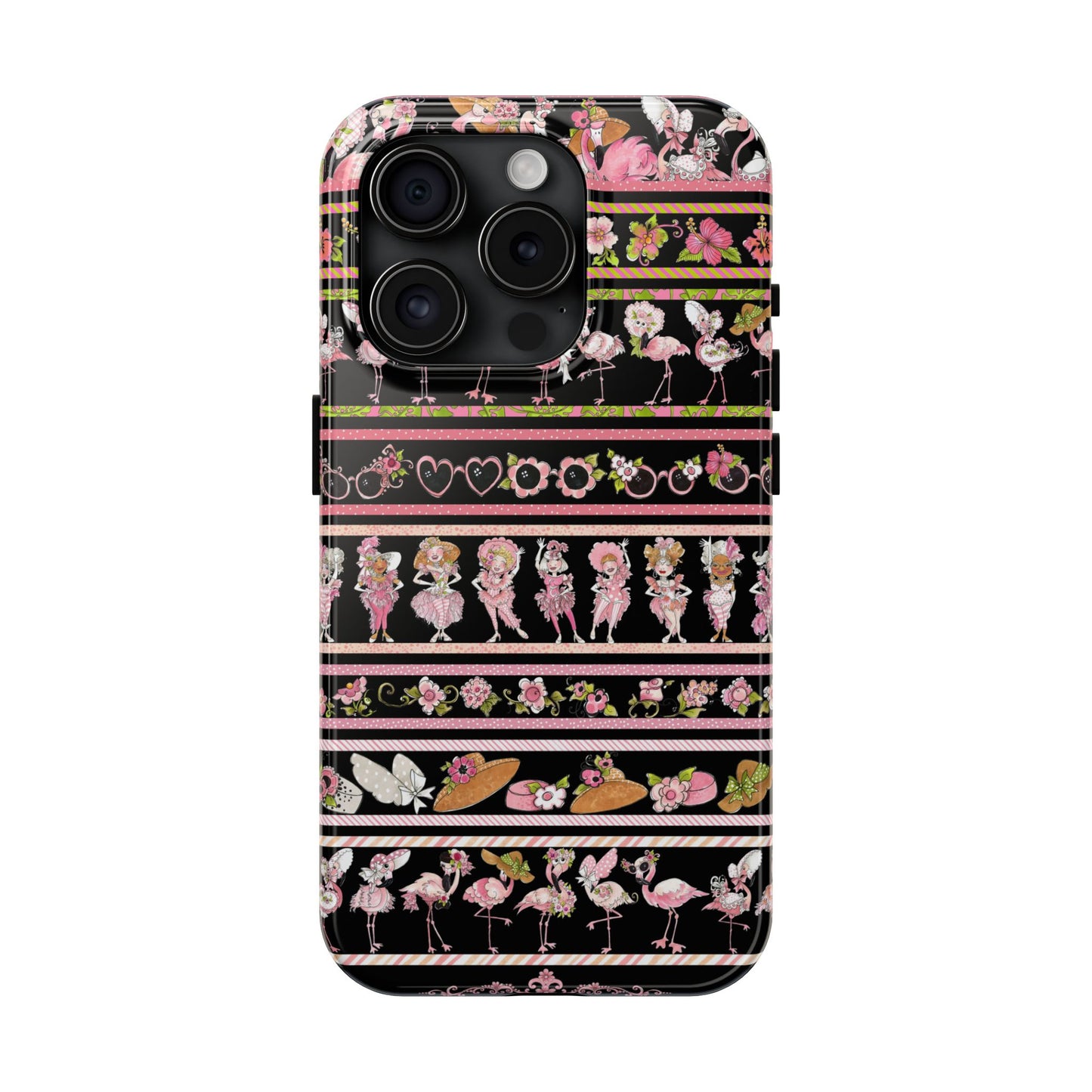 Flam Borders Black Phone Case