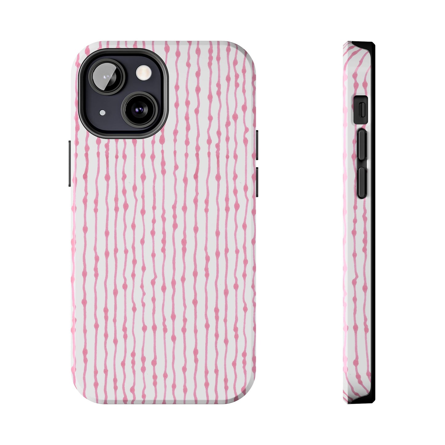 Faux Seersucker White / Pink Phone Case