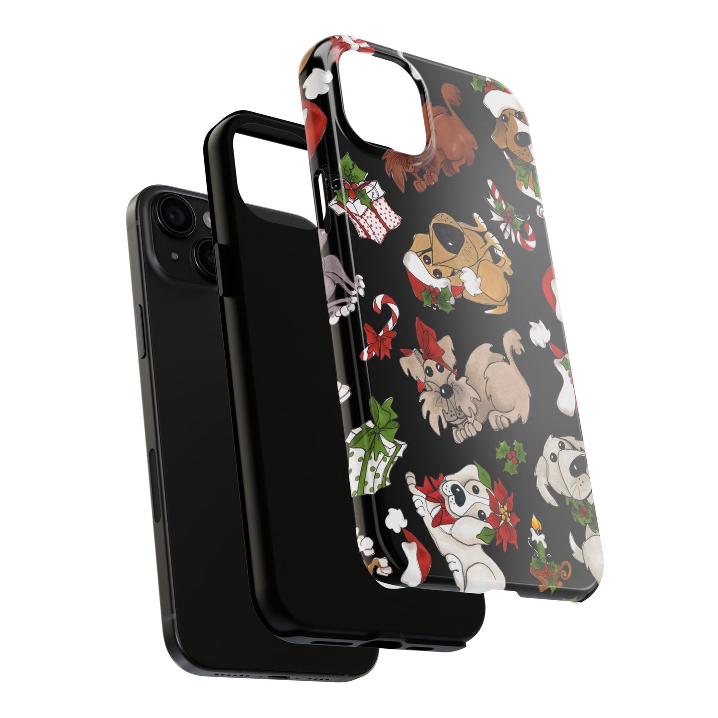 Doggie Toss Black Phone Case