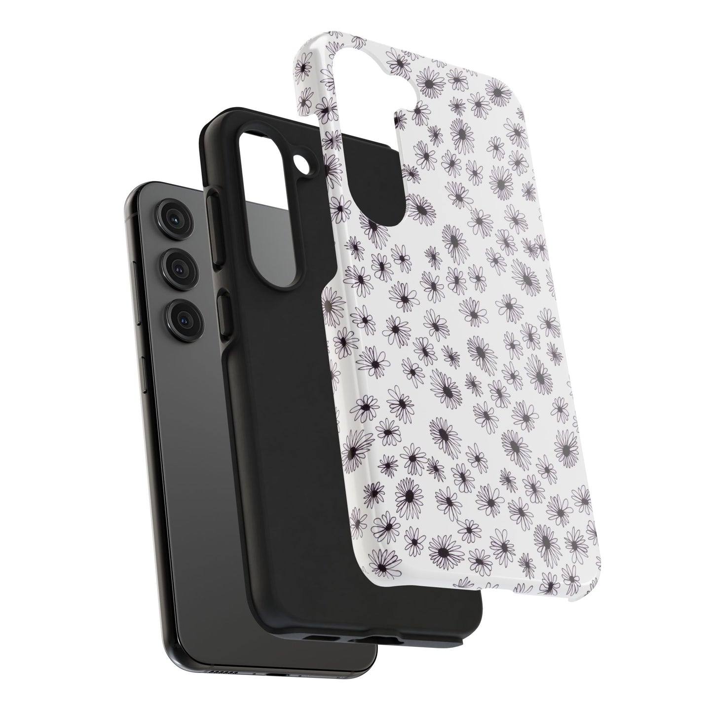 Random Daisy White / Black Phone Case
