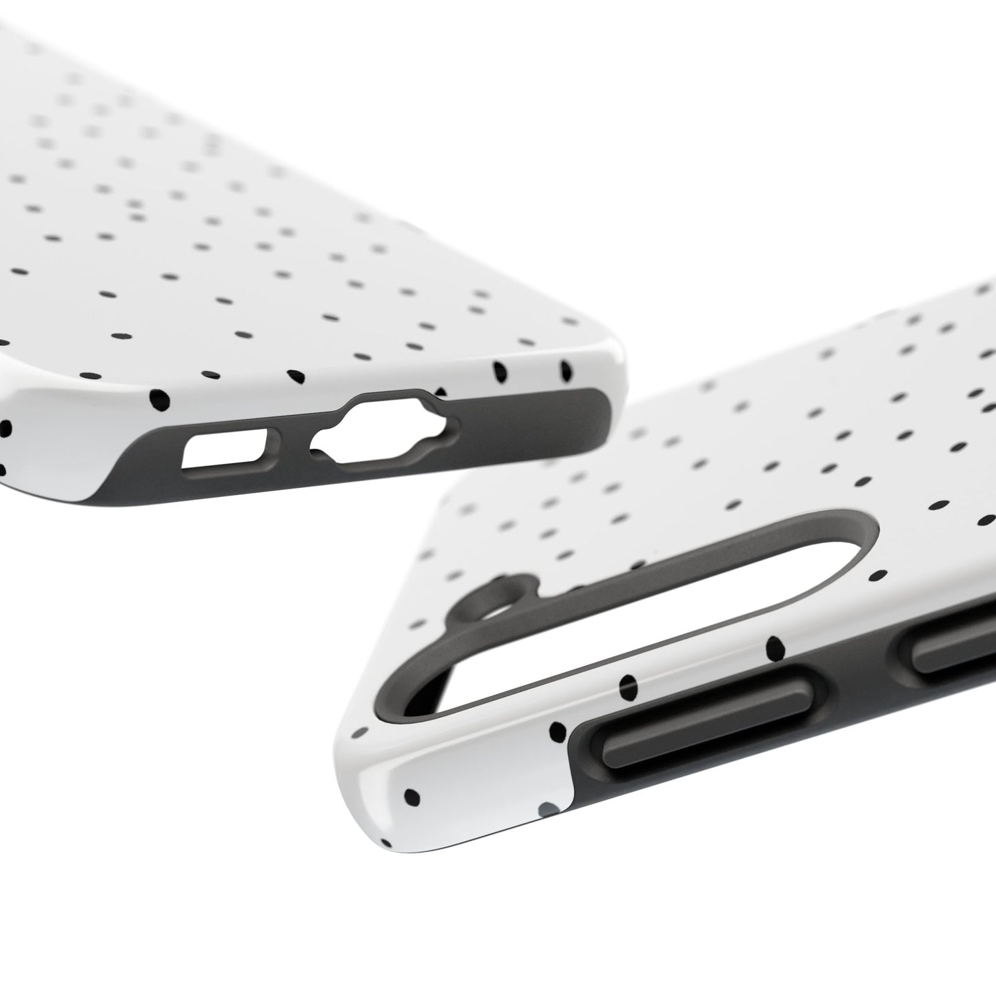 Space Dots White / Black Phone Case