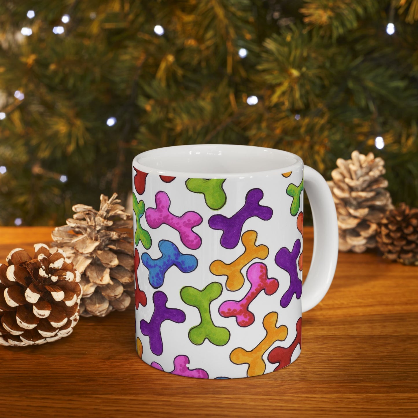 Fancy Bones White / Multi Cup