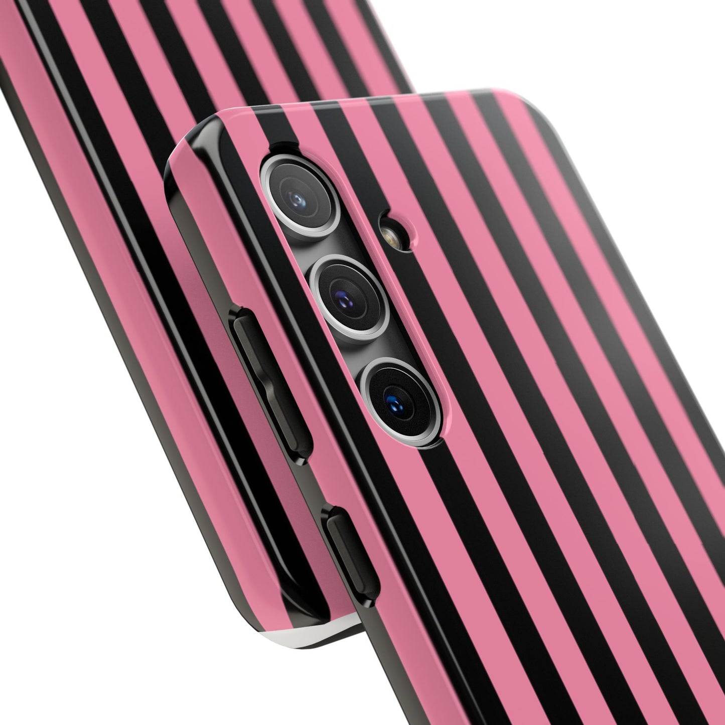 Vertical Stripe Pink / Black Phone Case
