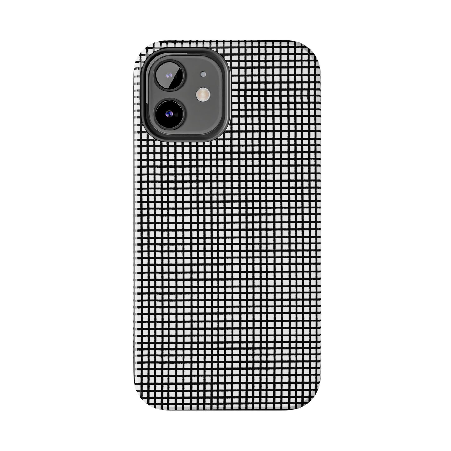 Gingham Black / White Phone Case