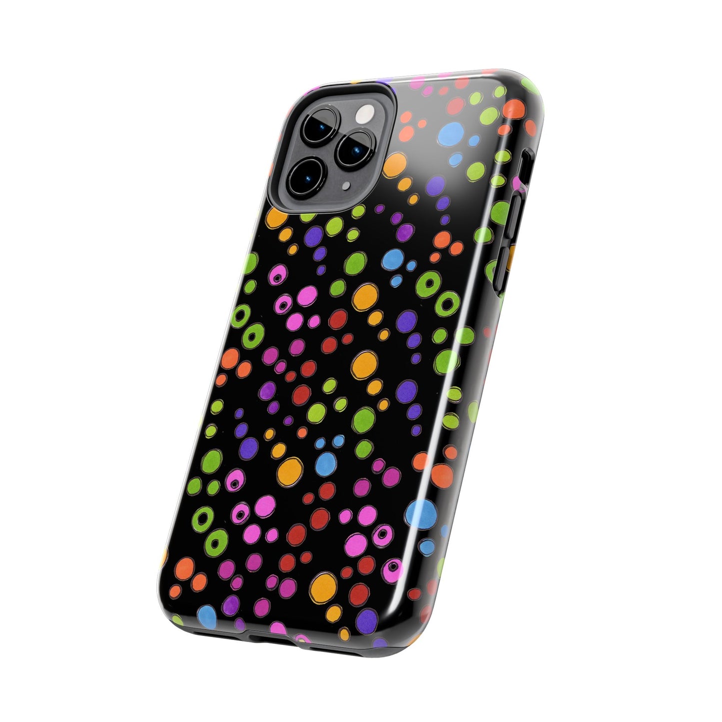 Dog Dots Black / Multi Phone Case