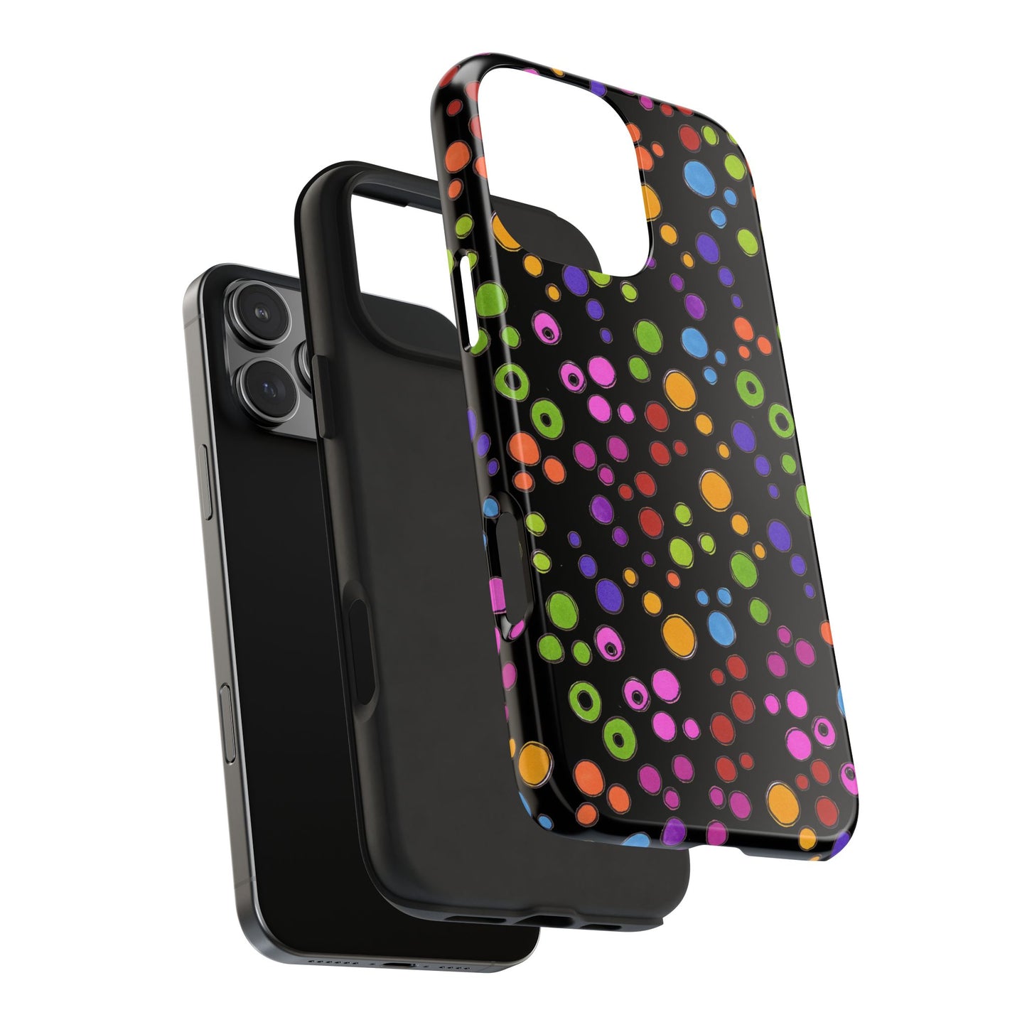 Dog Dots Black / Multi Phone Case
