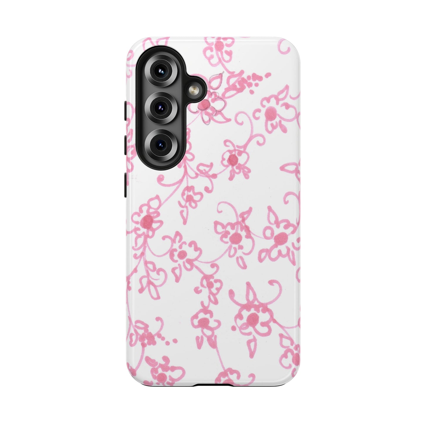 Juliette Ladies White / Pink Flowers Phone Case