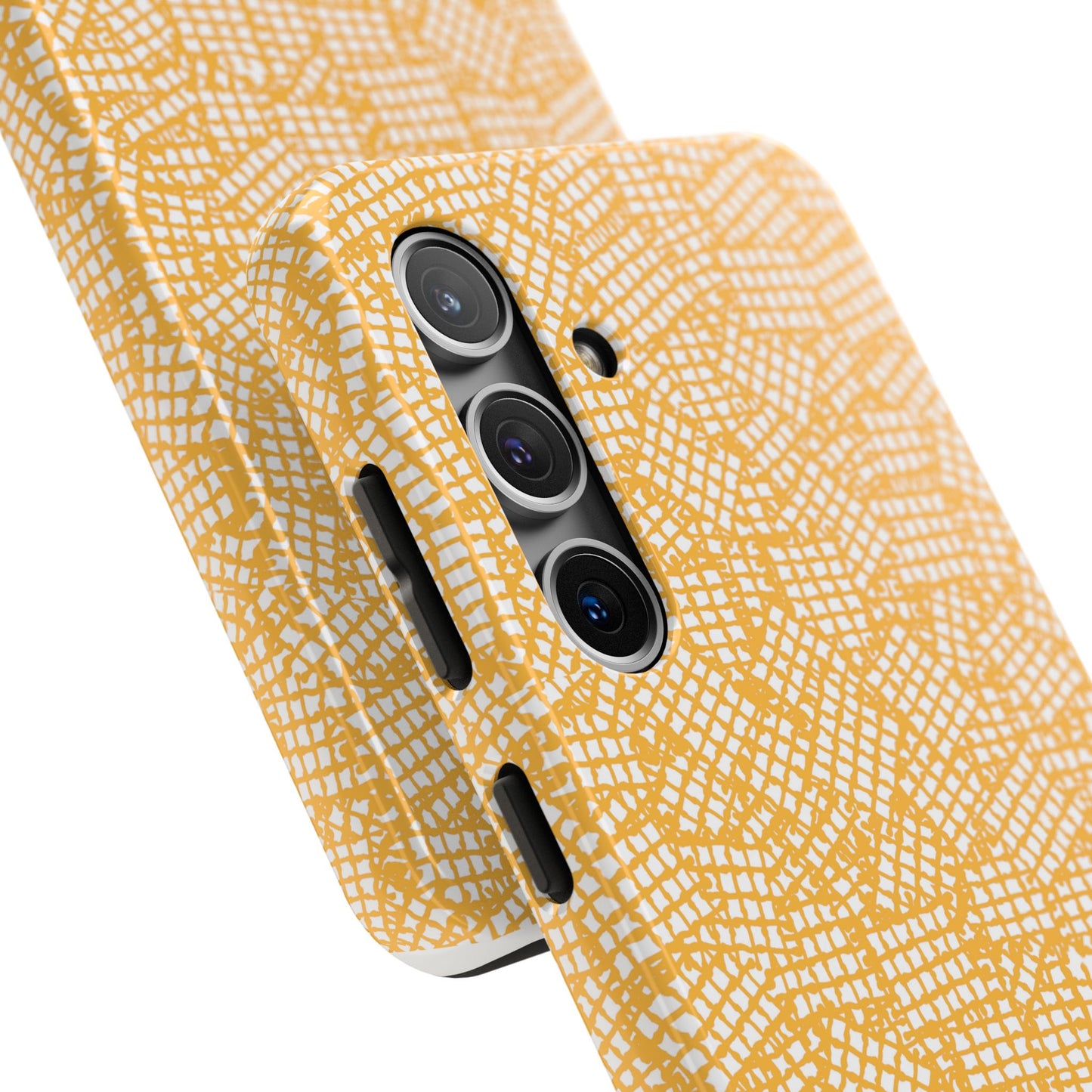 Check Patch Small Yellow Phone Case