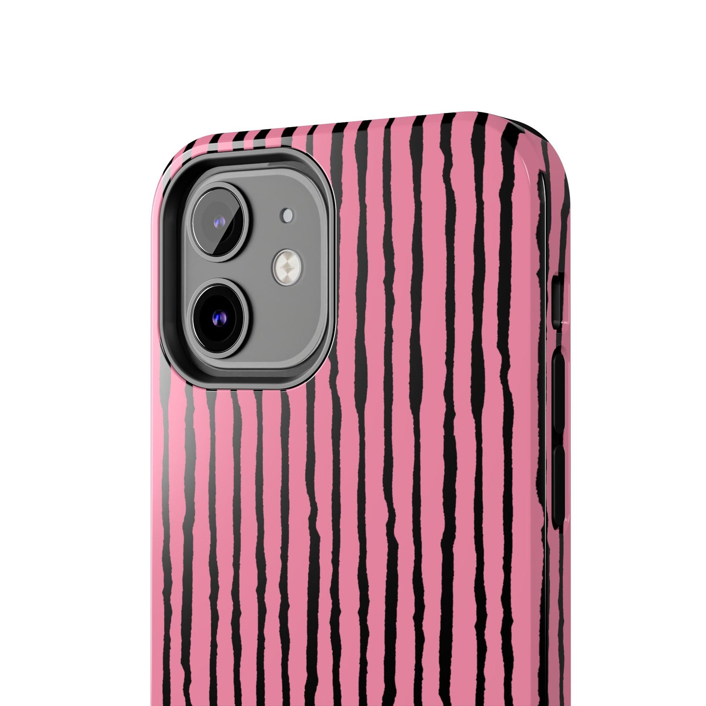 Sorta Stripe Pink / Black Phone Case