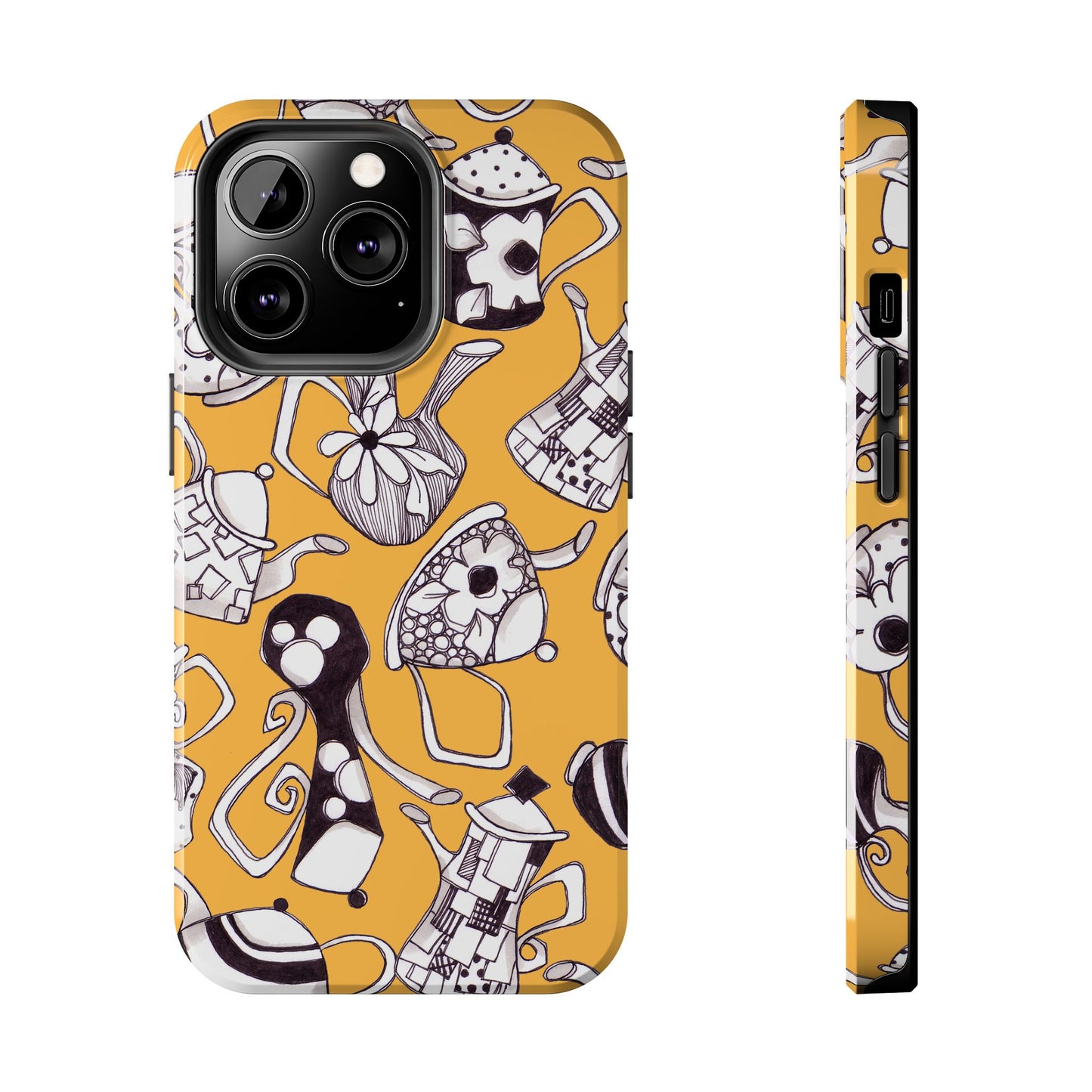 Fancy Pots Yellow Phone Case