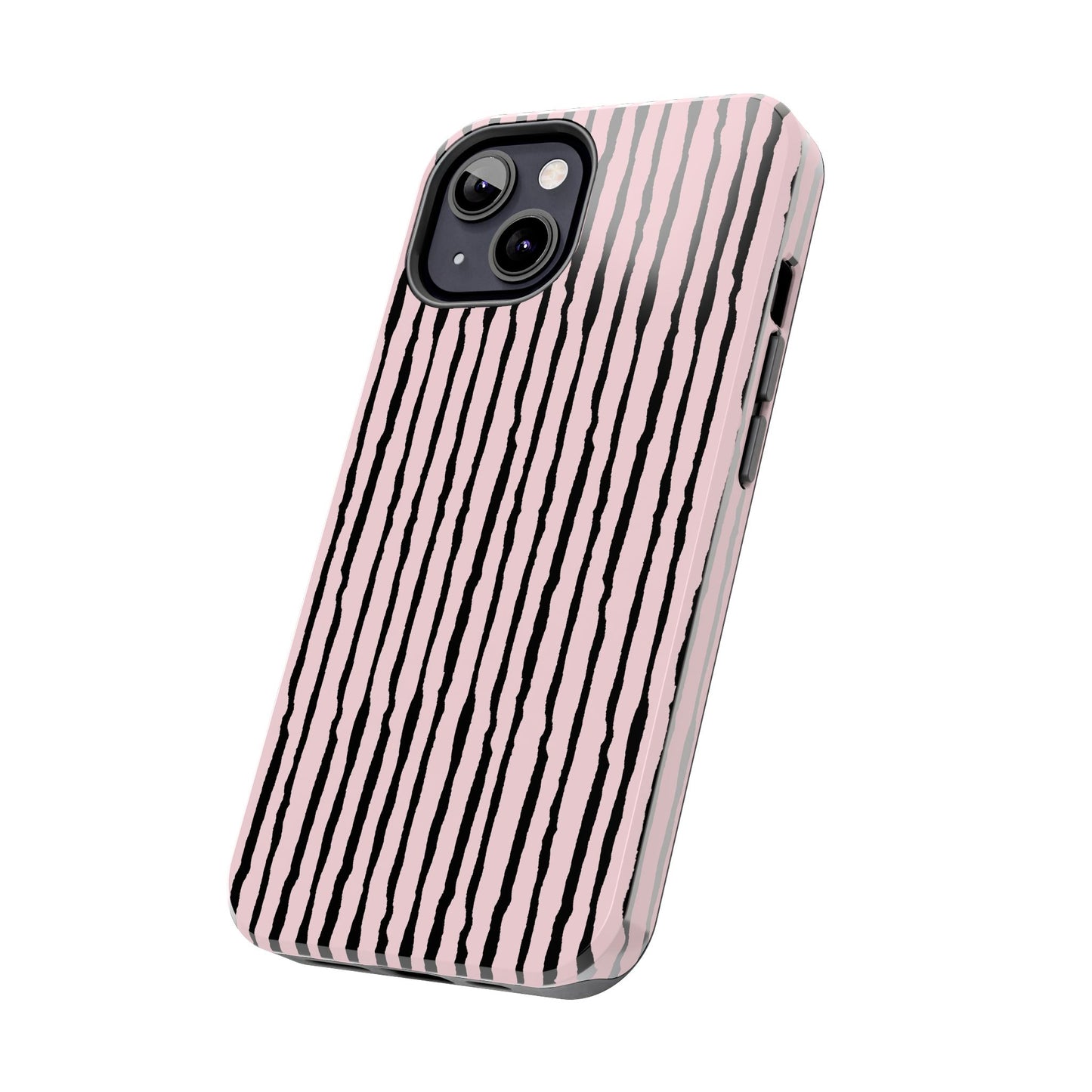 Sorta Stripe Light Pink / Black Phone Case