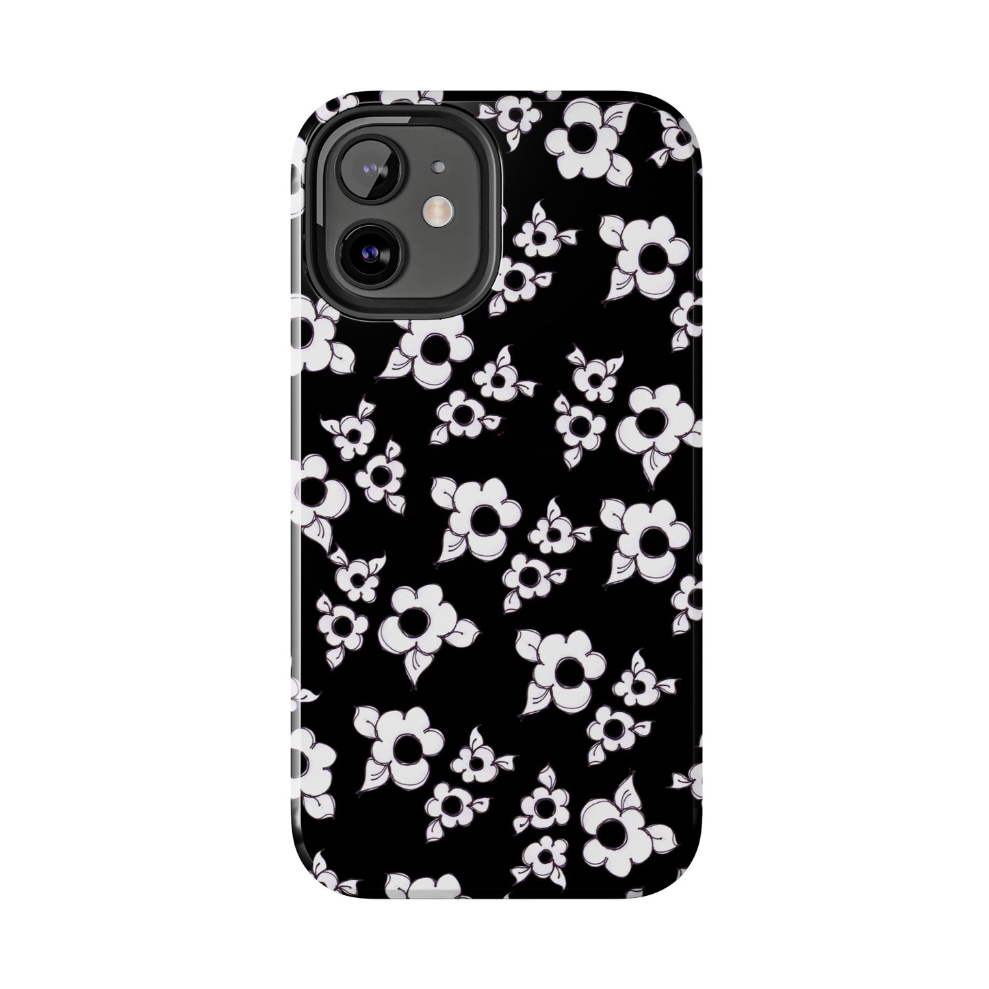 Daisy Cluster Black / White Phone Case