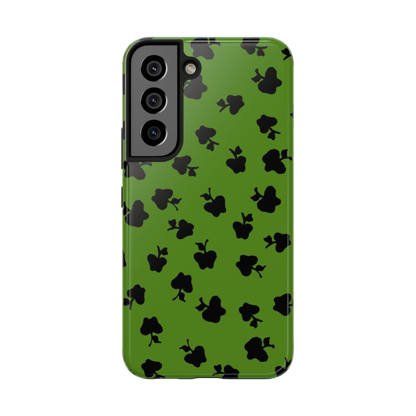 Happy Apples Green / Black Phone Case