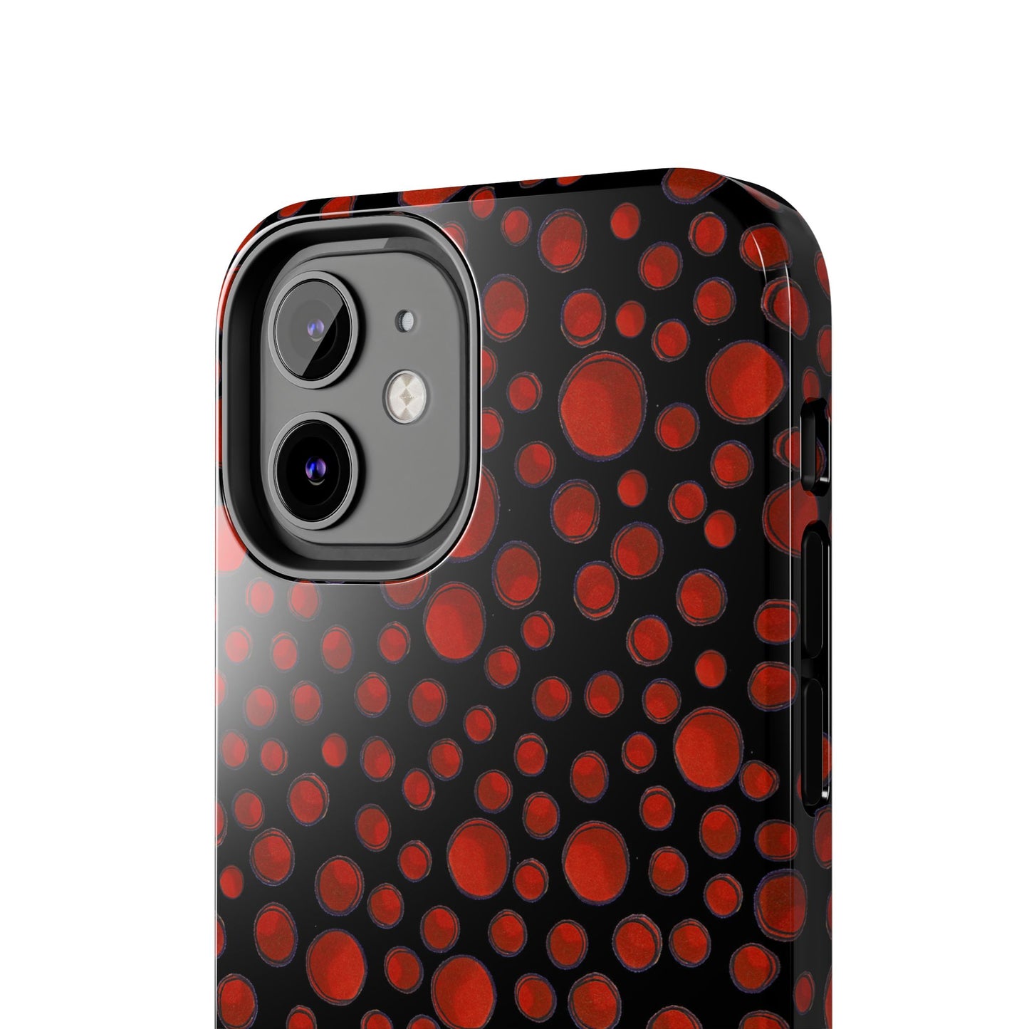 Dot Assortment Black / Red Phone Case