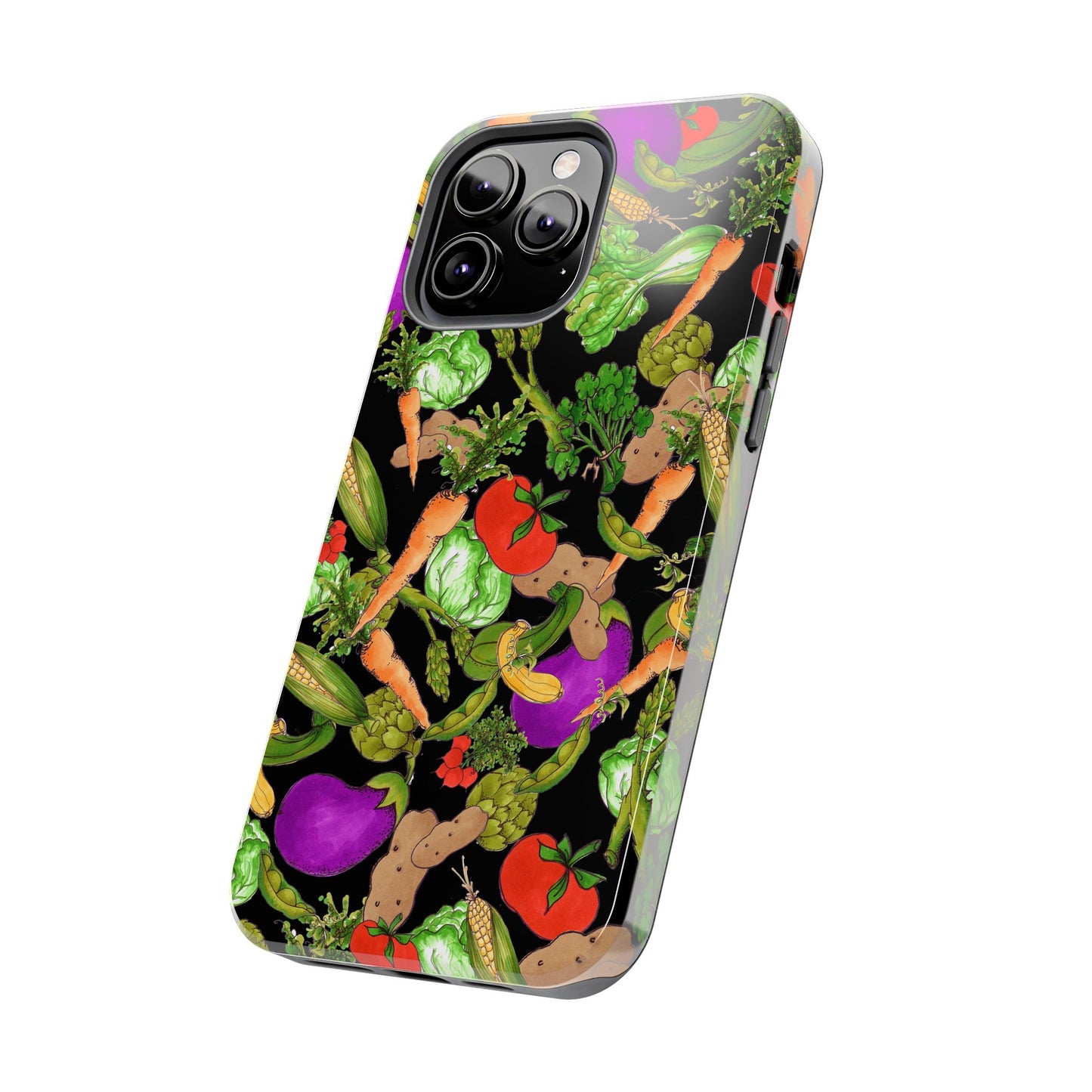 Veggie Jungle Black Phone Case
