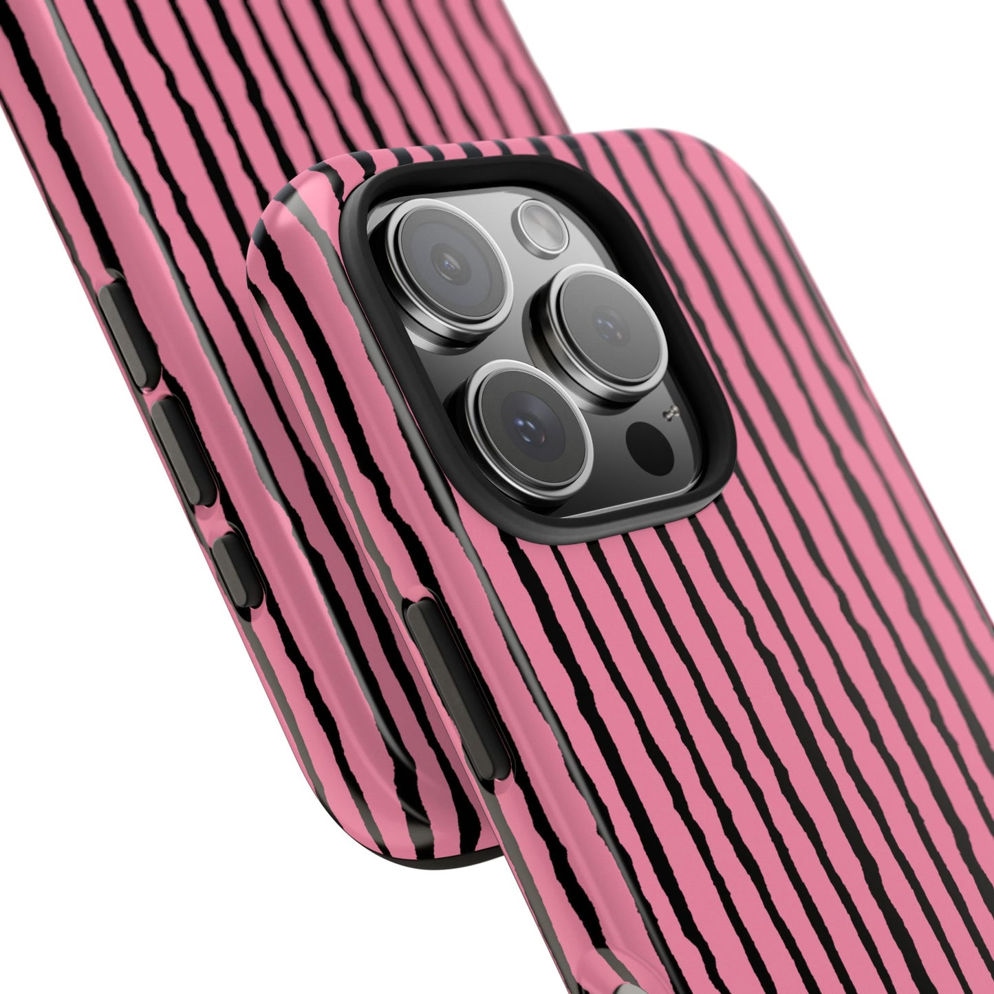 Sorta Stripe Pink / Black Phone Case