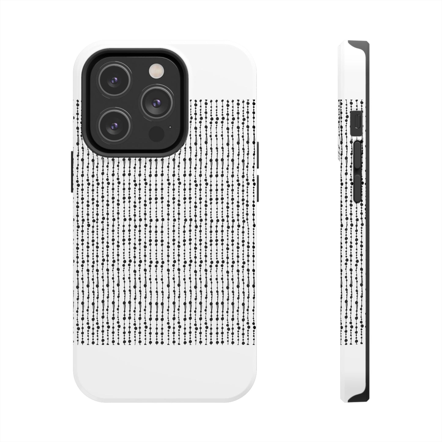 Beaded Curtain White / Black Phone Case