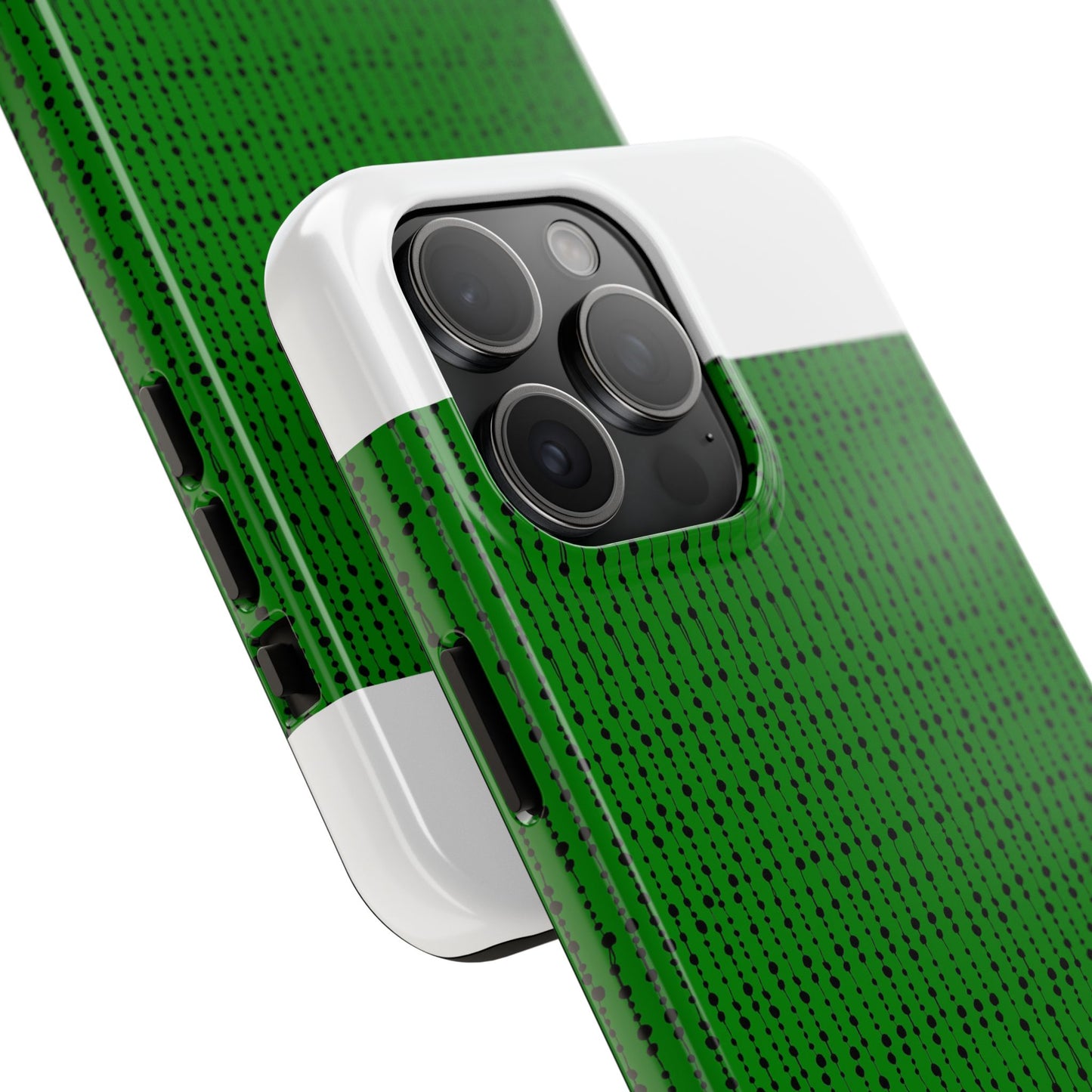 Beaded Curtain Green / Black Phone Case