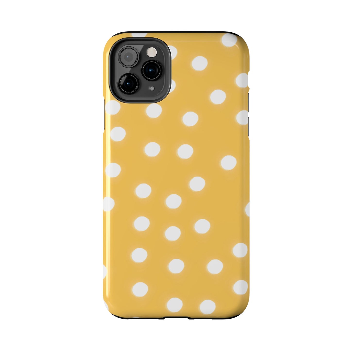Jumbo Dots Yellow / White Phone Case