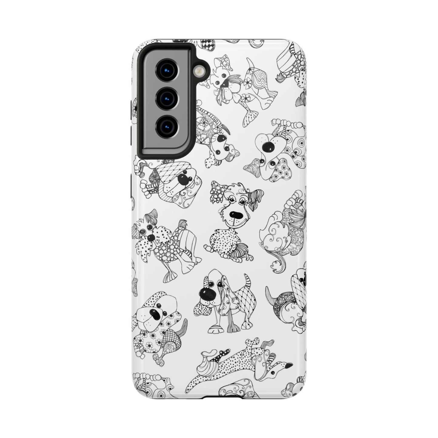Doodle Dogs White Phone Case