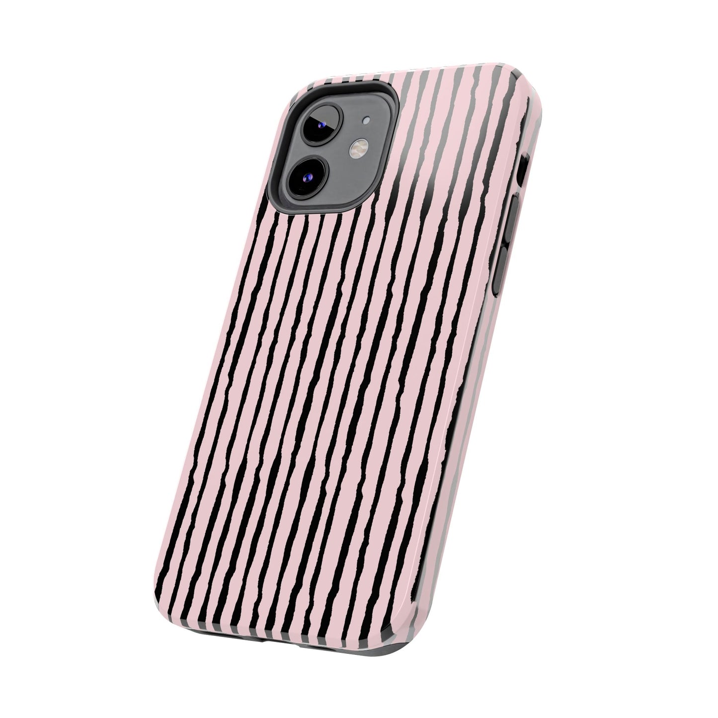 Sorta Stripe Light Pink / Black Phone Case