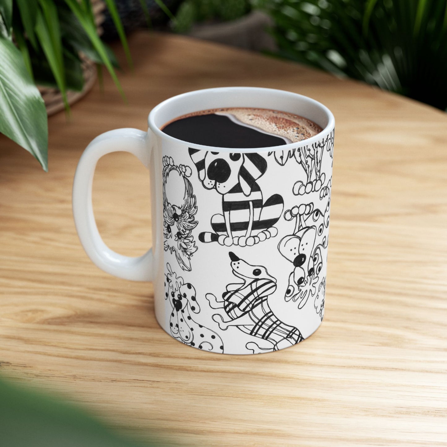 Doodle Dogs White Cup