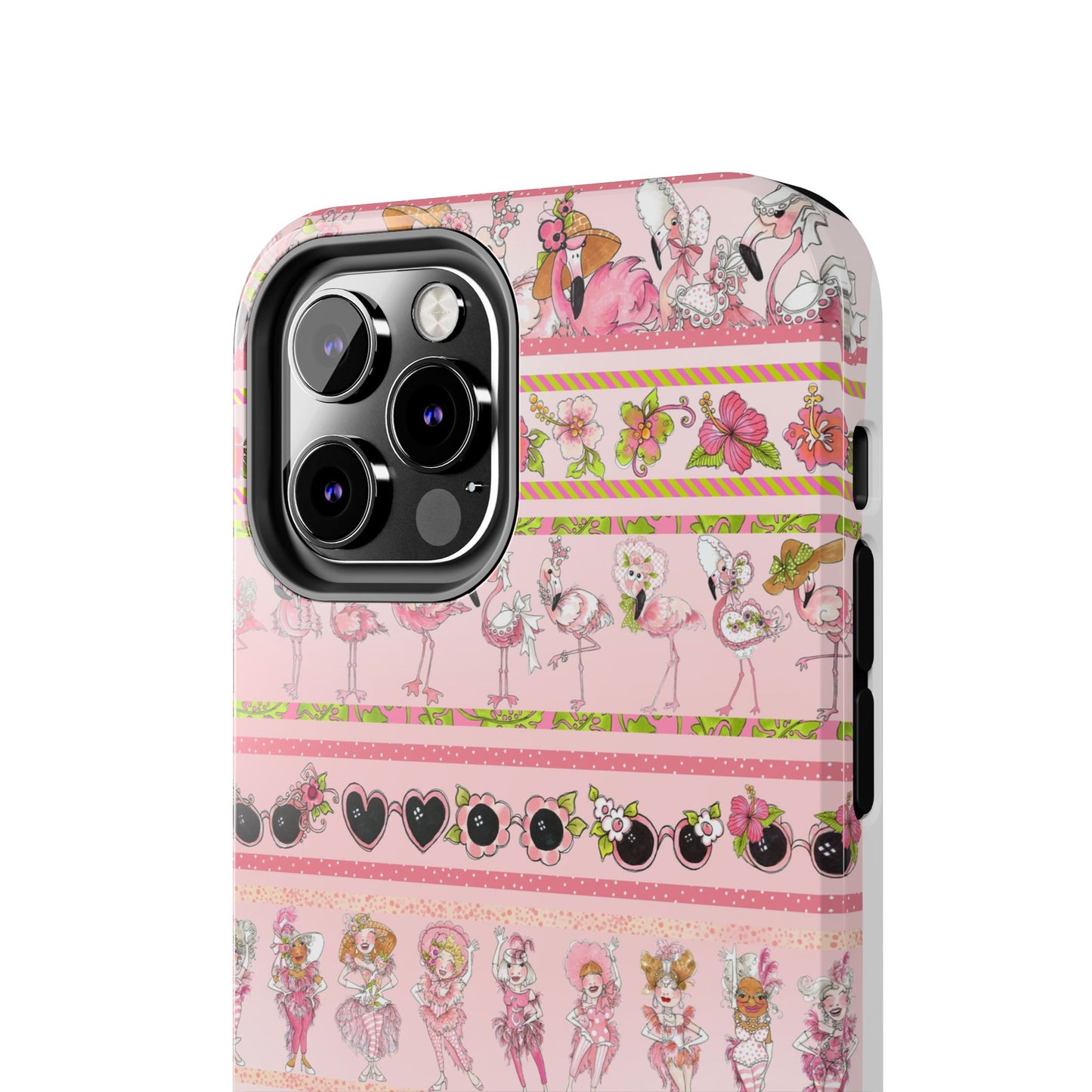 Flam Borders Pink Phone Case