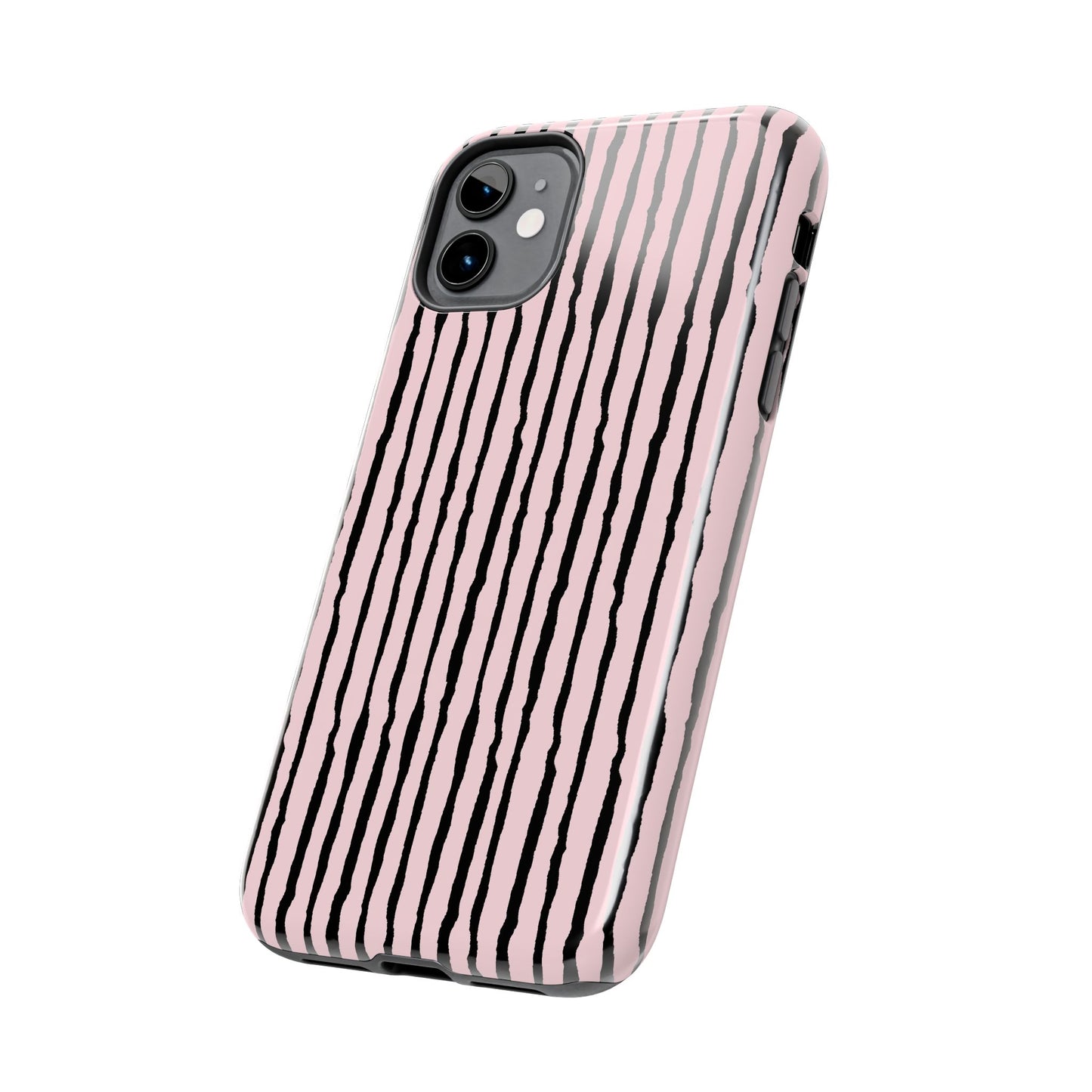 Sorta Stripe Light Pink / Black Phone Case