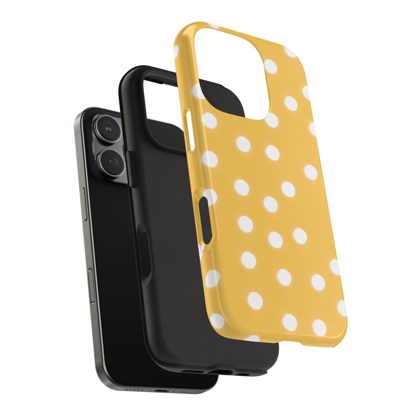 Jumbo Dots Yellow / White Phone Case