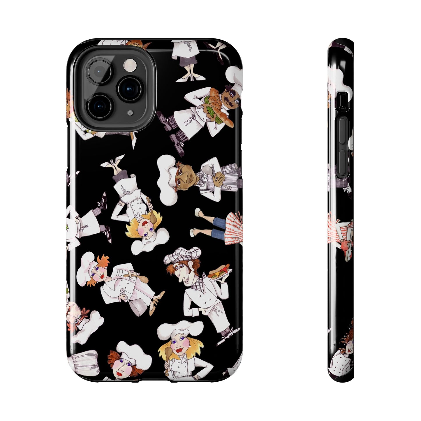 Tossed Chefs Black Phone Case