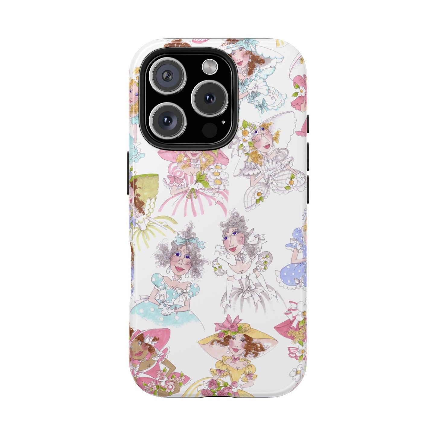 Tossed Belles White Phone Case