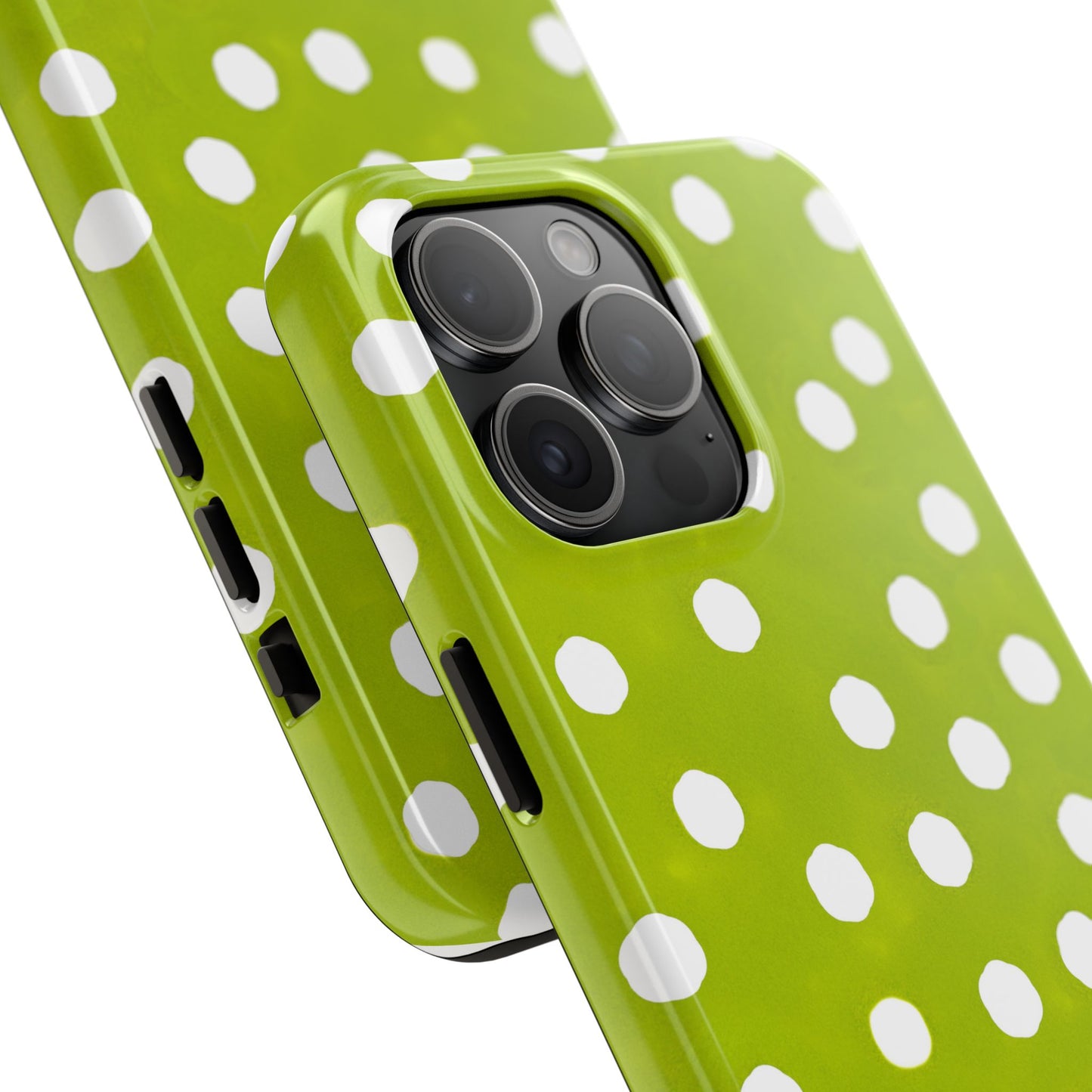 Jumbo Dots Green / White Phone Case