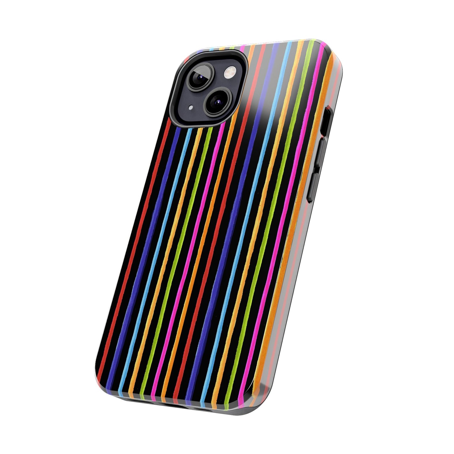 Happy Stripe Black Phone Case