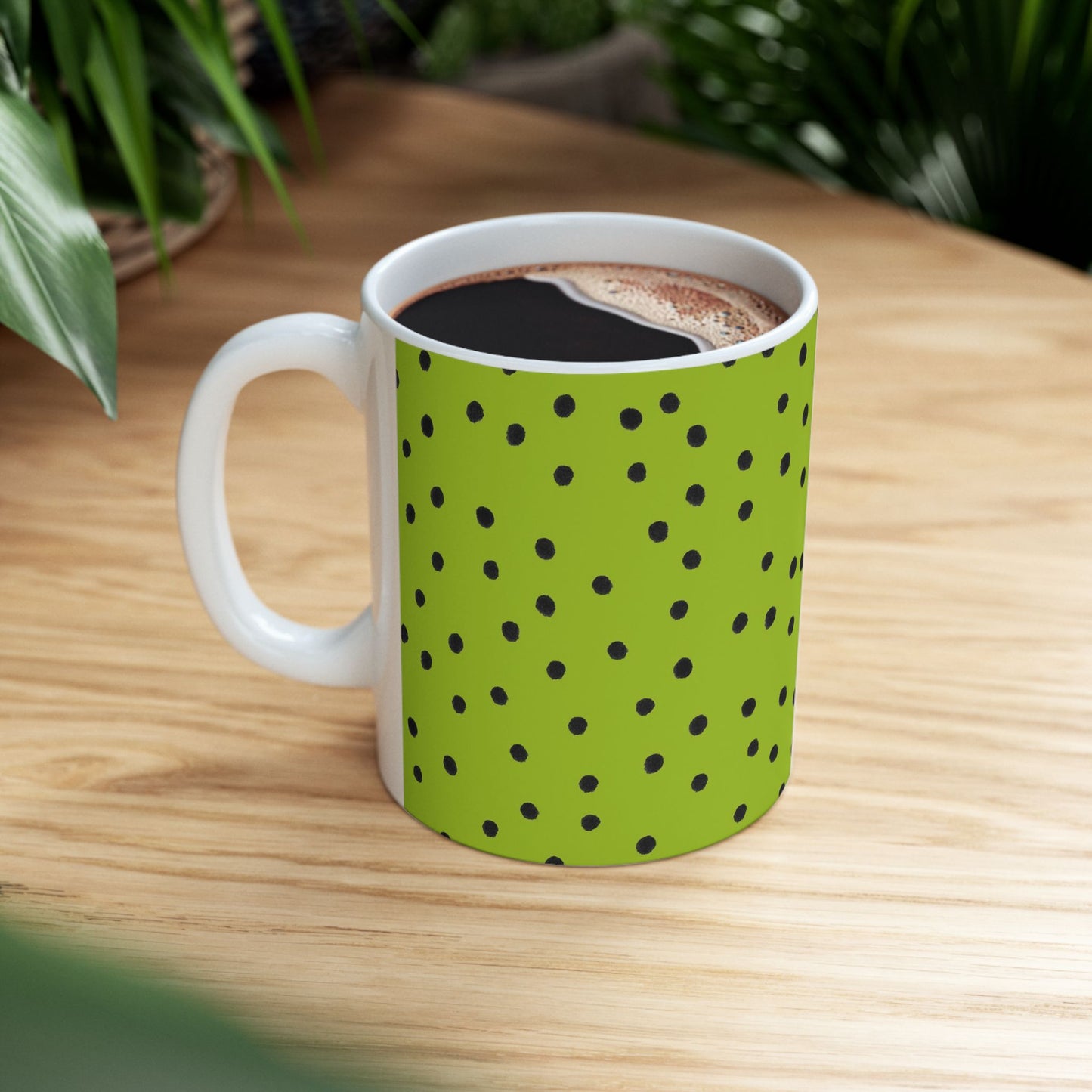 Dinky Dots Chartreuse / Black Cup
