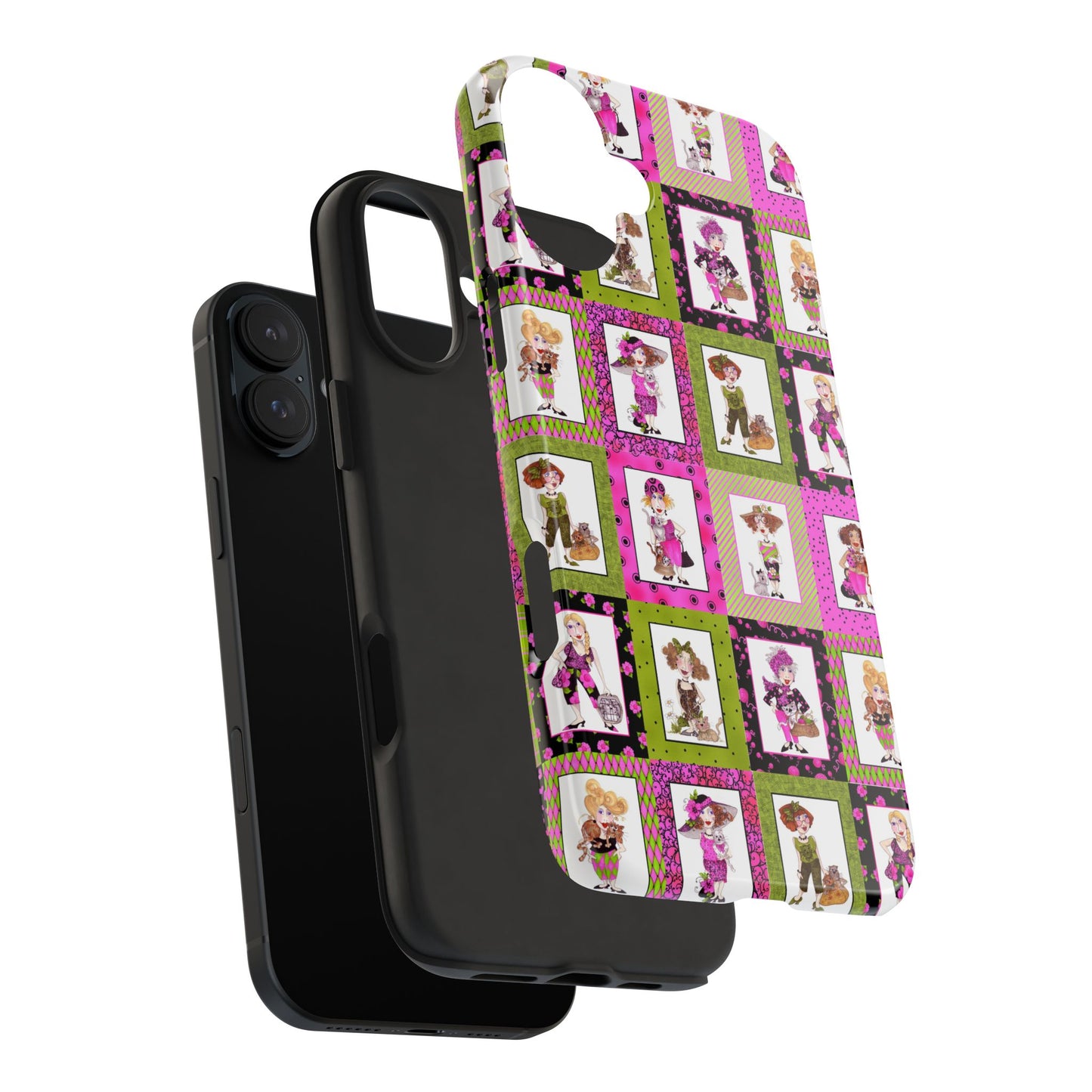 Cat Ladies Cerise Phone Case