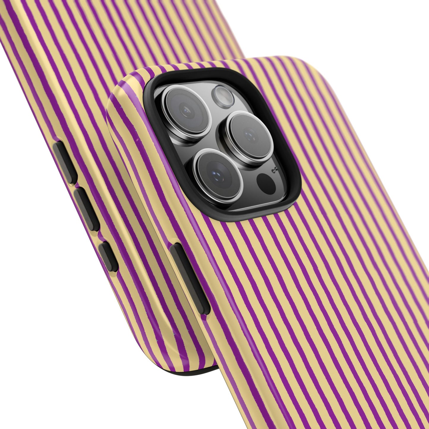 Stripe Yellow / Purple Phone Case