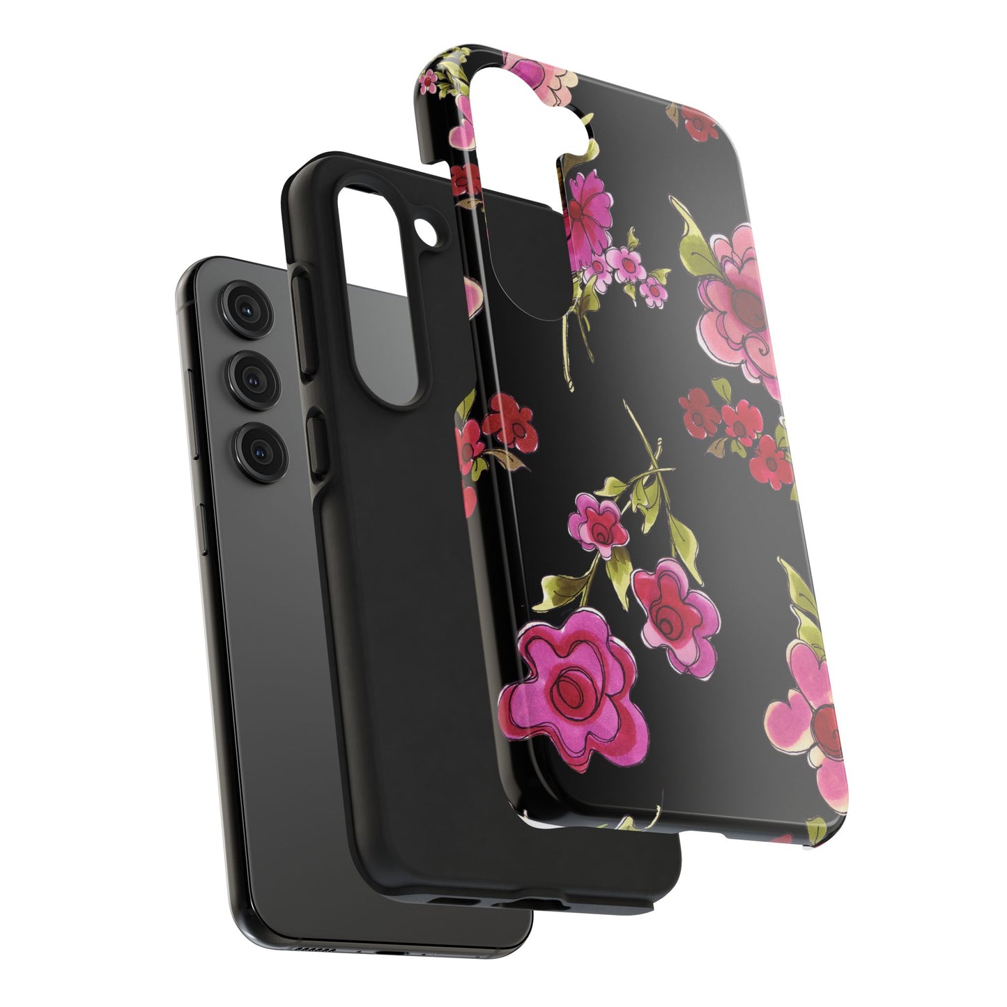 Jumbo Floral Black Phone Case