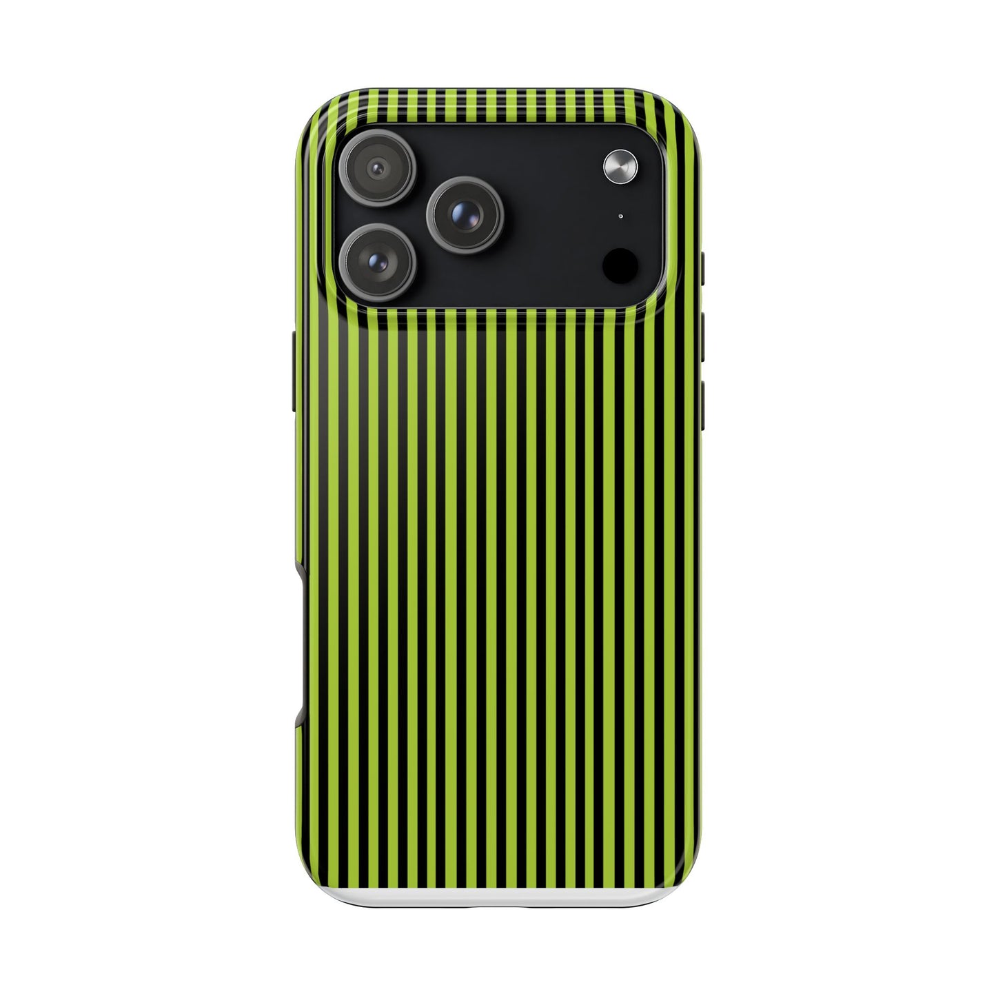 Stripe Green / Black Phone Case