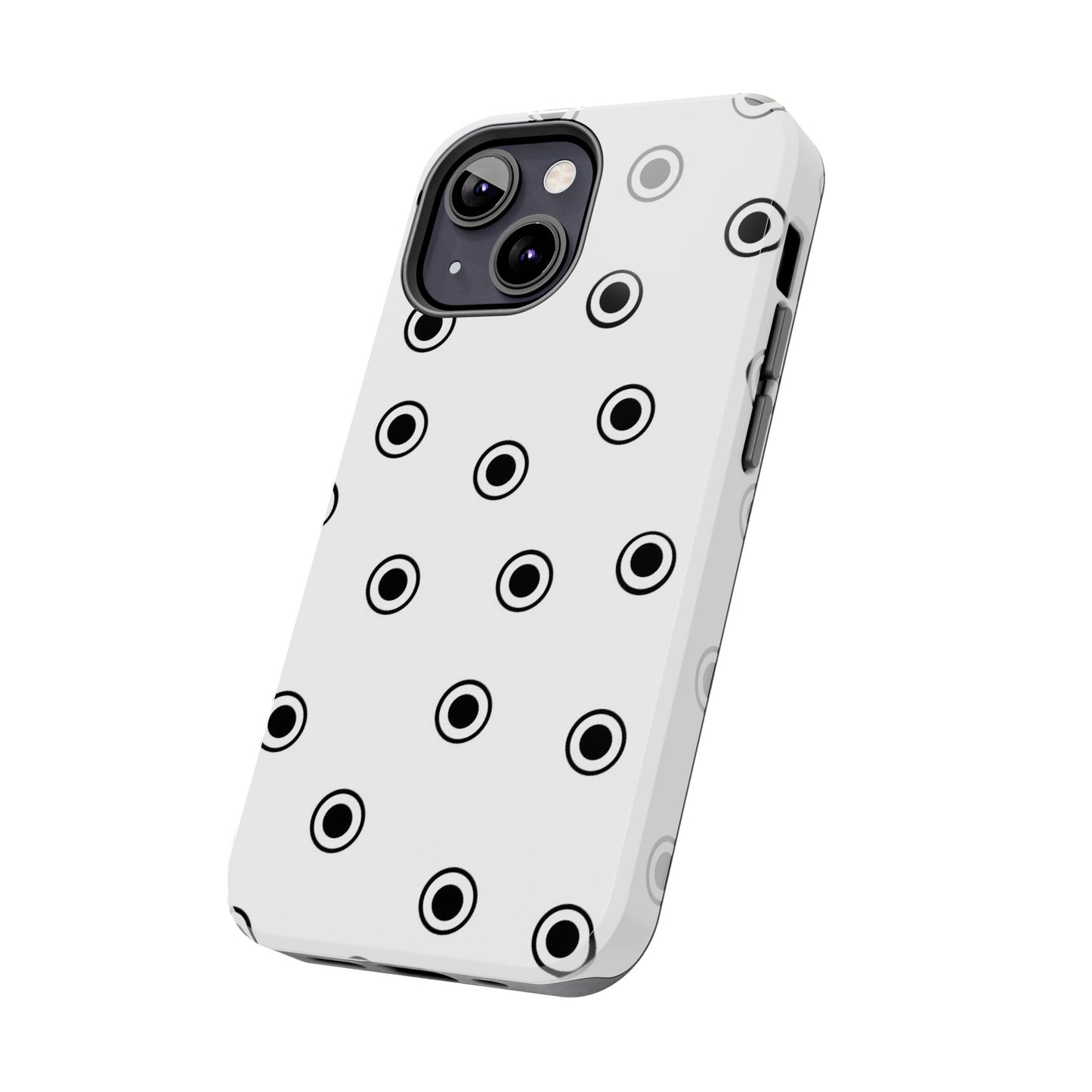 CD Dots White / Black Phone Case