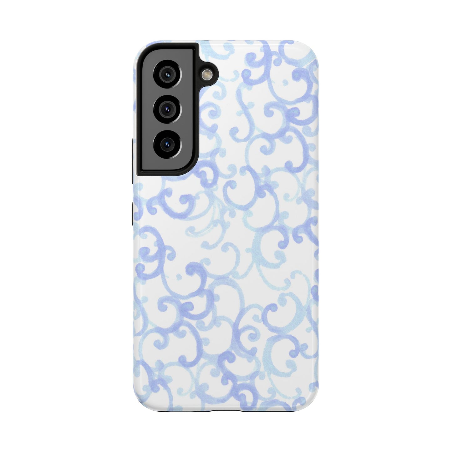 Scrollie White / Blue Phone Case