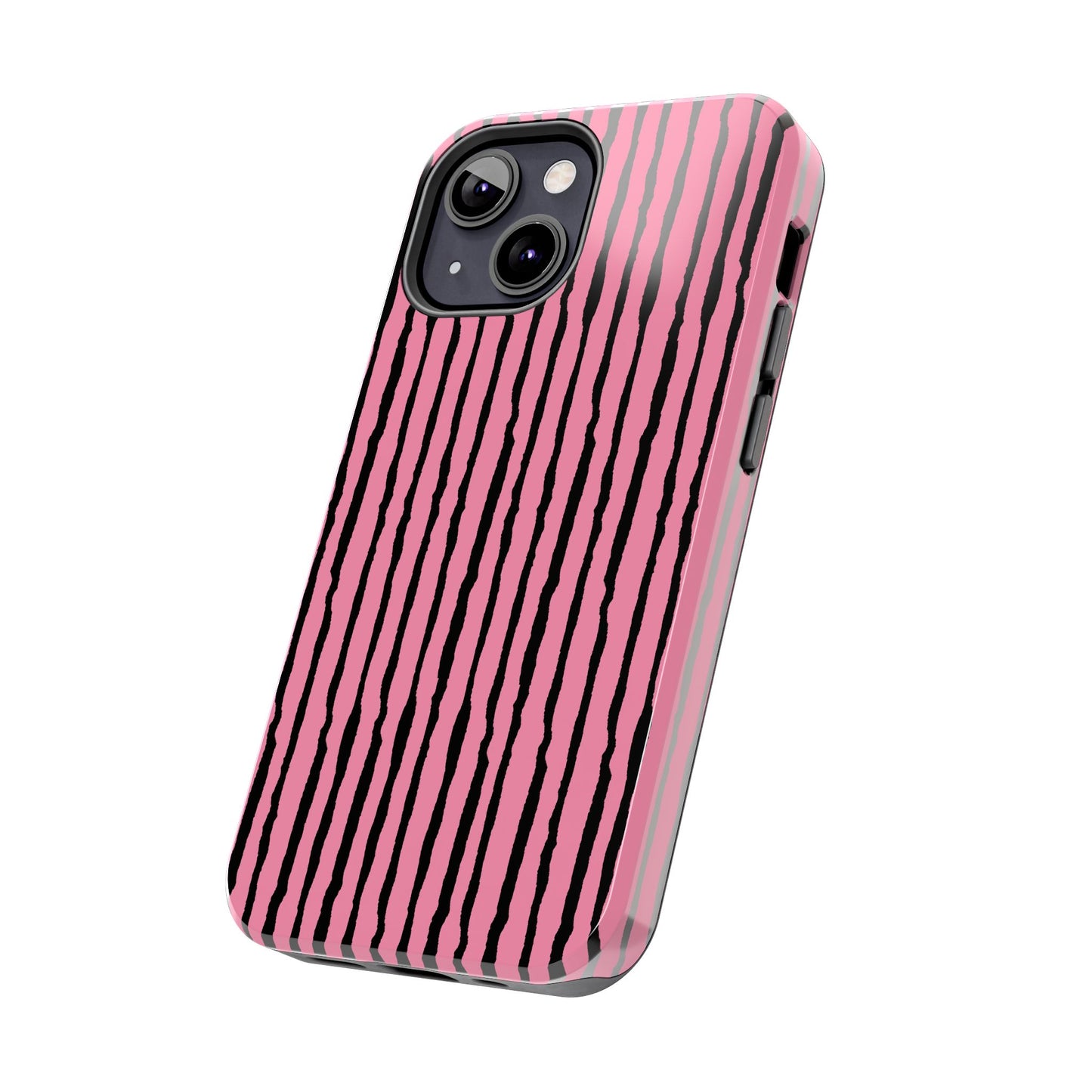 Sorta Stripe Bright Pink / Black Phone Case
