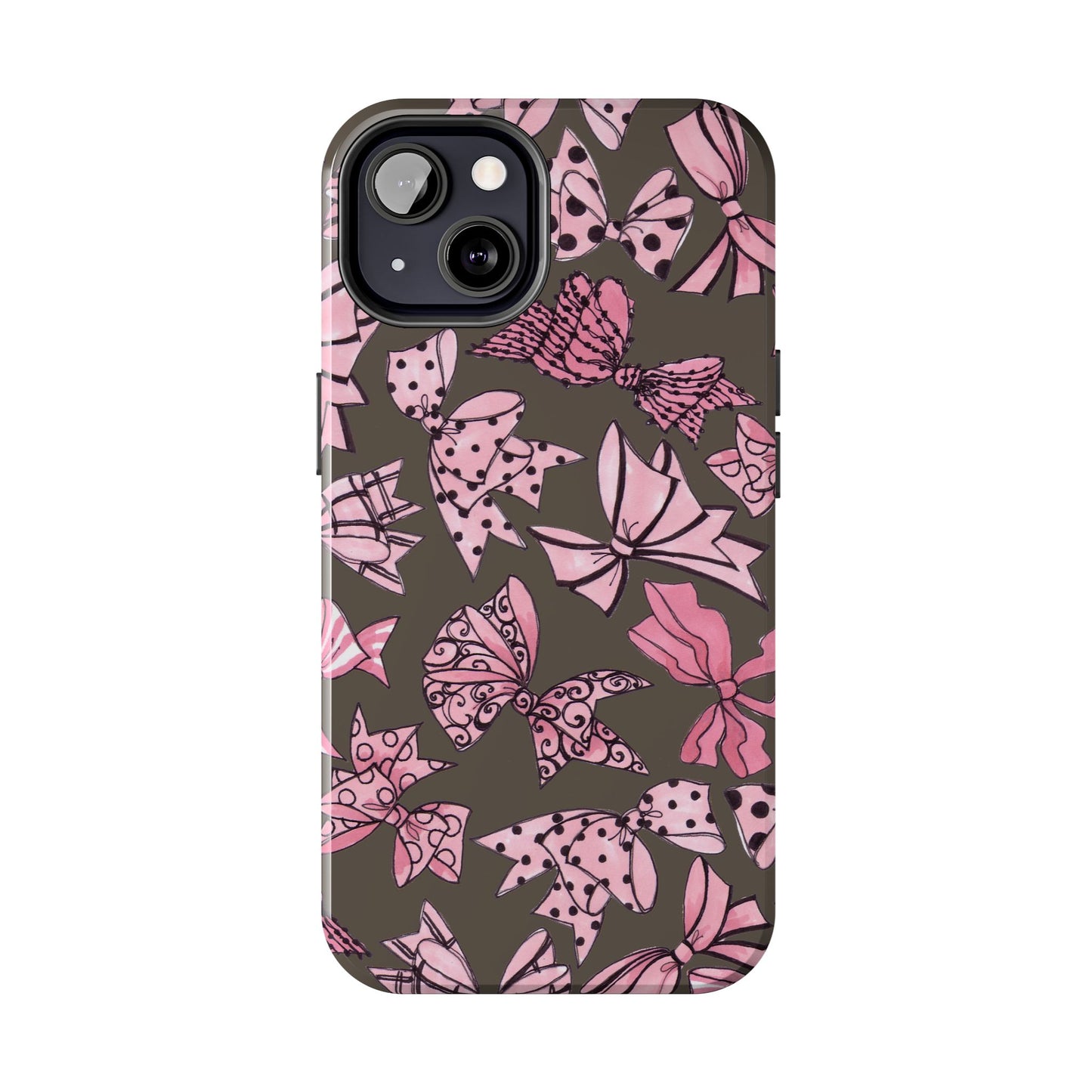 Blushing Bows Mocha Phone Case