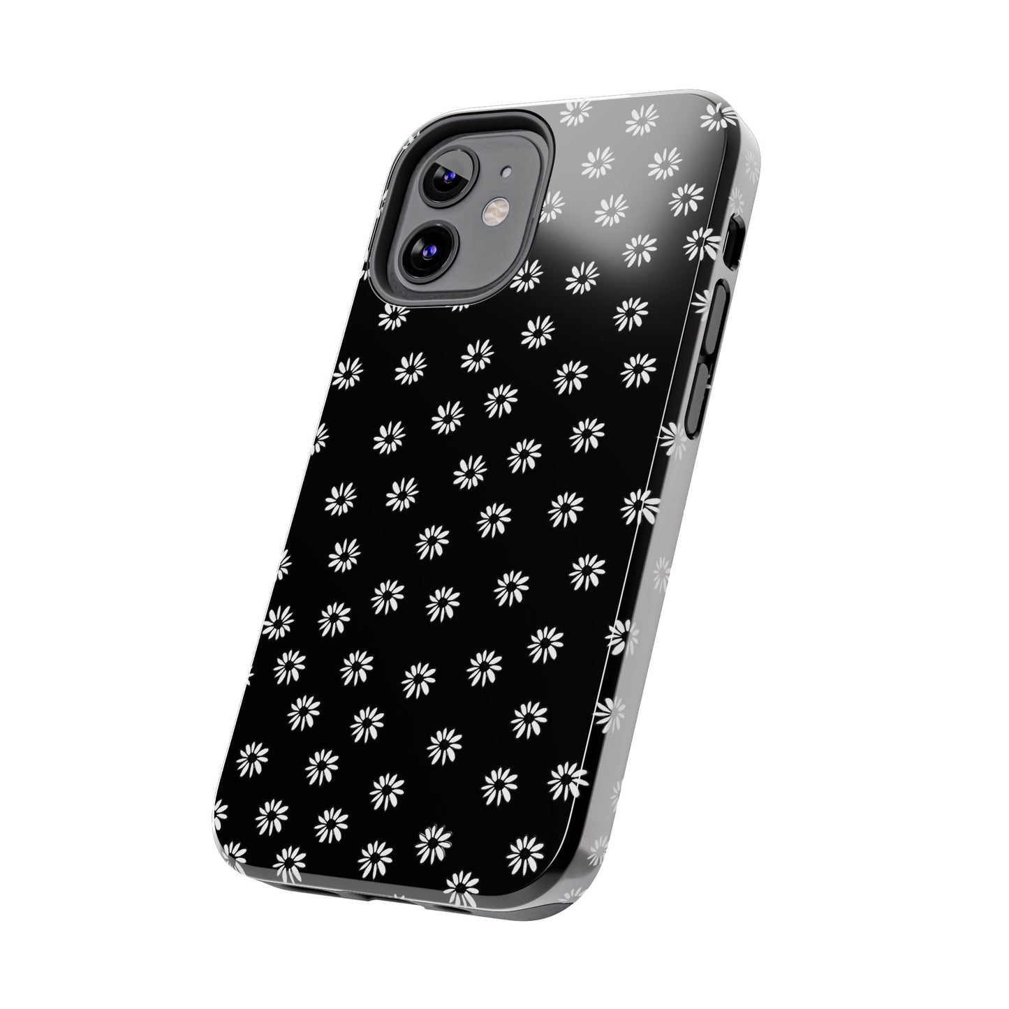 Daisy Dot Black / White Phone Case